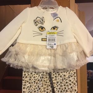 NWT Cute cheetah print baby girl outfits